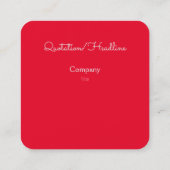 ヴィンテージさくらんぼイラストレーションスクエアビジネスカード スクエア名刺 (裏面)