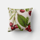 ヴィンテージさくらんぼイラストレーション クッション (裏面)