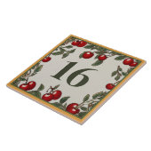 ヴィンテージさくらんぼカスタムハウスナンバーサインプラーク タイル (側面)