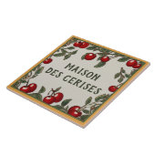 ヴィンテージさくらんぼカスタムハウスネームプレートプラークサイン タイル (側面)