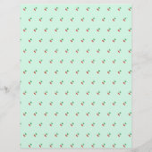 ヴィンテージさくらんぼステムスクラップブック紙 (裏面)