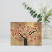 ヴィンテージさくらんぼツリーハガキ ポストカード (スタンド正面)