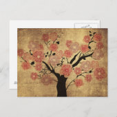 ヴィンテージさくらんぼツリーハガキ ポストカード (正面/裏面)
