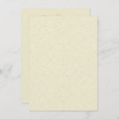 ヴィンテージさくらんぼブロッサムフローラ結婚ベージュ色詳細 招待状 (正面/裏面)