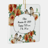 ヴィンテージさくらんぼブロッサムベビーレコード記念 セラミックオーナメント (右)