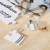 ヴィンテージさくらんぼブロッサムラブバードピーチミント ジグソーパズル (側面)