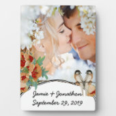 ヴィンテージさくらんぼブロッサムラブバードピーチミント フォトプラーク (正面)