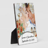 ヴィンテージさくらんぼブロッサムラブバードピーチミント フォトプラーク (側面)