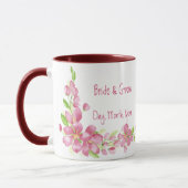 ヴィンテージさくらんぼブロッサム日付を結婚保存 マグカップ (左)