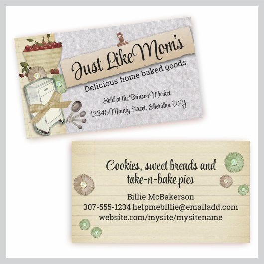 ヴィンテージさくらんぼベーキングベーカリーパティシエ料理 コーリングカード