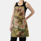 ヴィンテージさくらんぼ咲きアジアの日本の花 エプロン (インサイチュ)