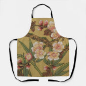 ヴィンテージさくらんぼ咲きアジアの日本の花 エプロン (正面)