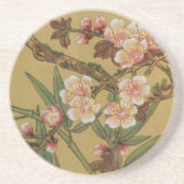 ヴィンテージさくらんぼ咲きアジアの日本の花 コースター (正面)