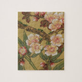 ヴィンテージさくらんぼ咲きアジアの日本の花 ジグソーパズル (縦)