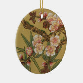 ヴィンテージさくらんぼ咲きアジアの日本の花 セラミックオーナメント (右)