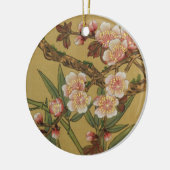 ヴィンテージさくらんぼ咲きアジアの日本の花 セラミックオーナメント (左)