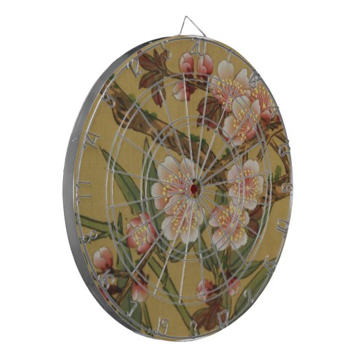 ヴィンテージさくらんぼ咲きアジアの日本の花 ダーツボード (正面左)