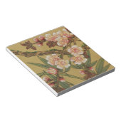 ヴィンテージさくらんぼ咲きアジアの日本の花 ノートパッド (アングル)