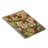 ヴィンテージさくらんぼ咲きアジアの日本の花 ノートブック (右側)