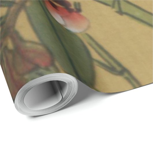 ヴィンテージさくらんぼ咲きアジアの日本の花 ラッピングペーパー (ロールコーナー)