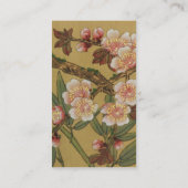 ヴィンテージさくらんぼ咲きアジアの日本の花 名刺 (裏面)