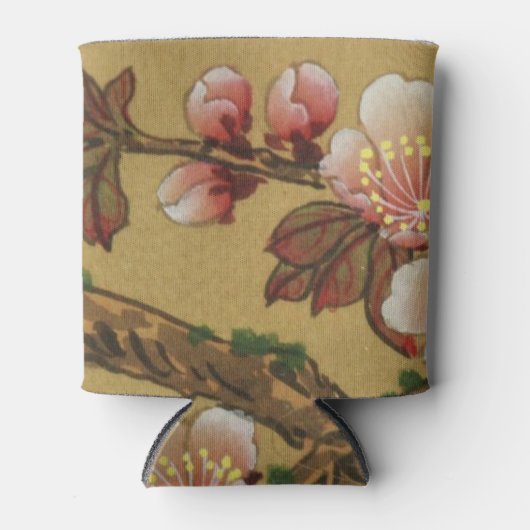 ヴィンテージさくらんぼ咲きアジアの日本の花 缶クーラー (正面)