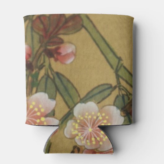 ヴィンテージさくらんぼ咲きアジアの日本の花 缶クーラー (裏面)