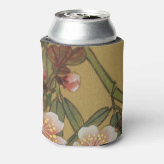 ヴィンテージさくらんぼ咲きアジアの日本の花 缶クーラー (缶裏面)