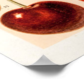 ヴィンテージさくらんぼ品種アンティークさくらんぼフルーツ ポスター (角)