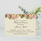 ヴィンテージさくらんぼ結婚のリハーサル 招待状 (スタンド正面)