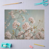 ヴィンテージさくらんぼ花 薄葉紙 (クラフト)