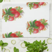 ヴィンテージさくらんぼ キッチンタオル (折り畳み)