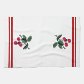 ヴィンテージさくらんぼ キッチンタオル (横)