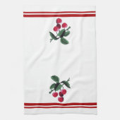 ヴィンテージさくらんぼ キッチンタオル (縦)