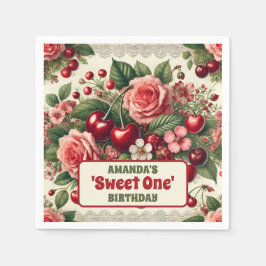 ヴィンテージさくらんぼ「スウィートワン」第1期パーティー スタンダードカクテルナプキン