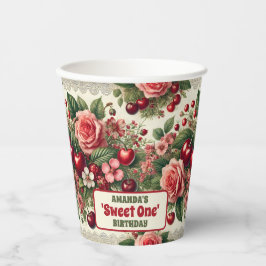 ヴィンテージさくらんぼ「スウィートワン」第1期パーティー 紙コップ