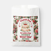 ヴィンテージさくらんぼ「スウィートワン」 1歳の誕生日ありがとう フェイバーバッグ (正面)