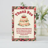 ヴィンテージさくらんぼ「スウィートワン」1歳の誕生日 サンキューカード (スタンド正面)