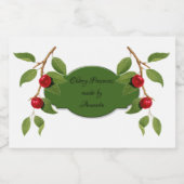 ヴィンテージさくらんぼ パーソナライズされた フードラベル (シングルラベル)