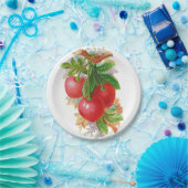 ヴィンテージさくらんぼ ペーパープレート (パーティー)