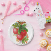 ヴィンテージさくらんぼ ペーパープレート (パーティー)