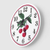 ヴィンテージさくらんぼ ラージ壁時計 (傾斜)