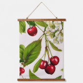 ヴィンテージさくらんぼ 吊り下げ型タペストリー (正面)