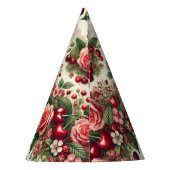 ヴィンテージさくらんぼ「Sweet One」 1st Birthday Photo パーティーハット (裏面)