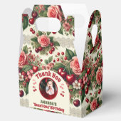 ヴィンテージさくらんぼ「Sweet One」 1st Birthday Photo フェイバーボックス (オープン)