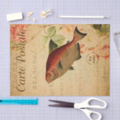 ヴィンテージさけ鯉フローラ 薄葉紙 (クラフト)