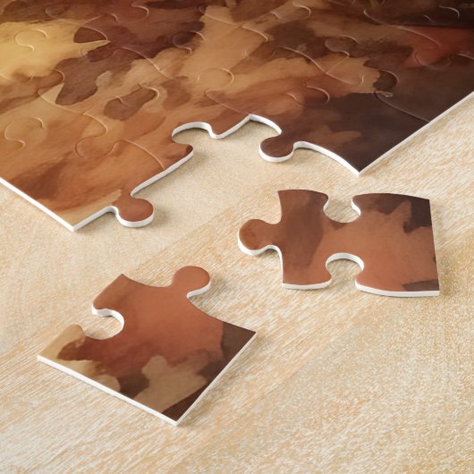 ヴィンテージさびたピックアップとカボチャ秋20x30 ジグソーパズル (側面)