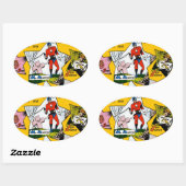 ヴィンテージすごいの漫画 楕円形シール (シート)