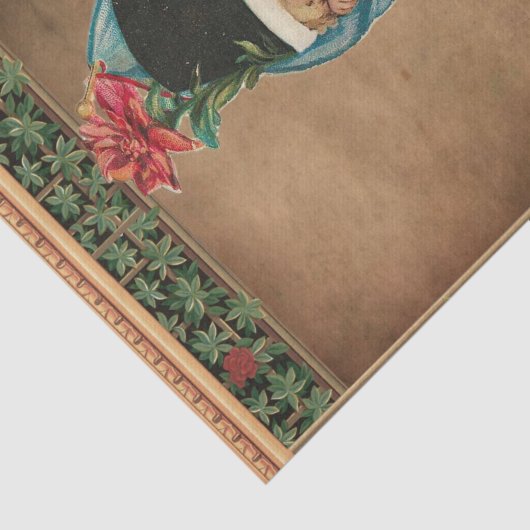 ヴィンテージすごいクリスマスかわいい子が覗き見る 薄葉紙 (詳細)