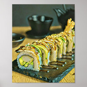 ヴィンテージすしプレゼント ポスター